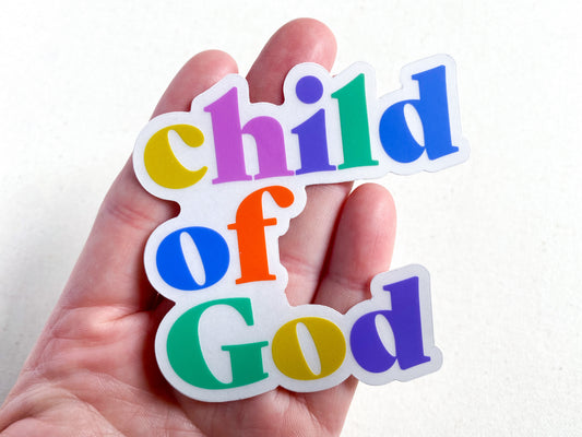 child of God (clear) Sticker