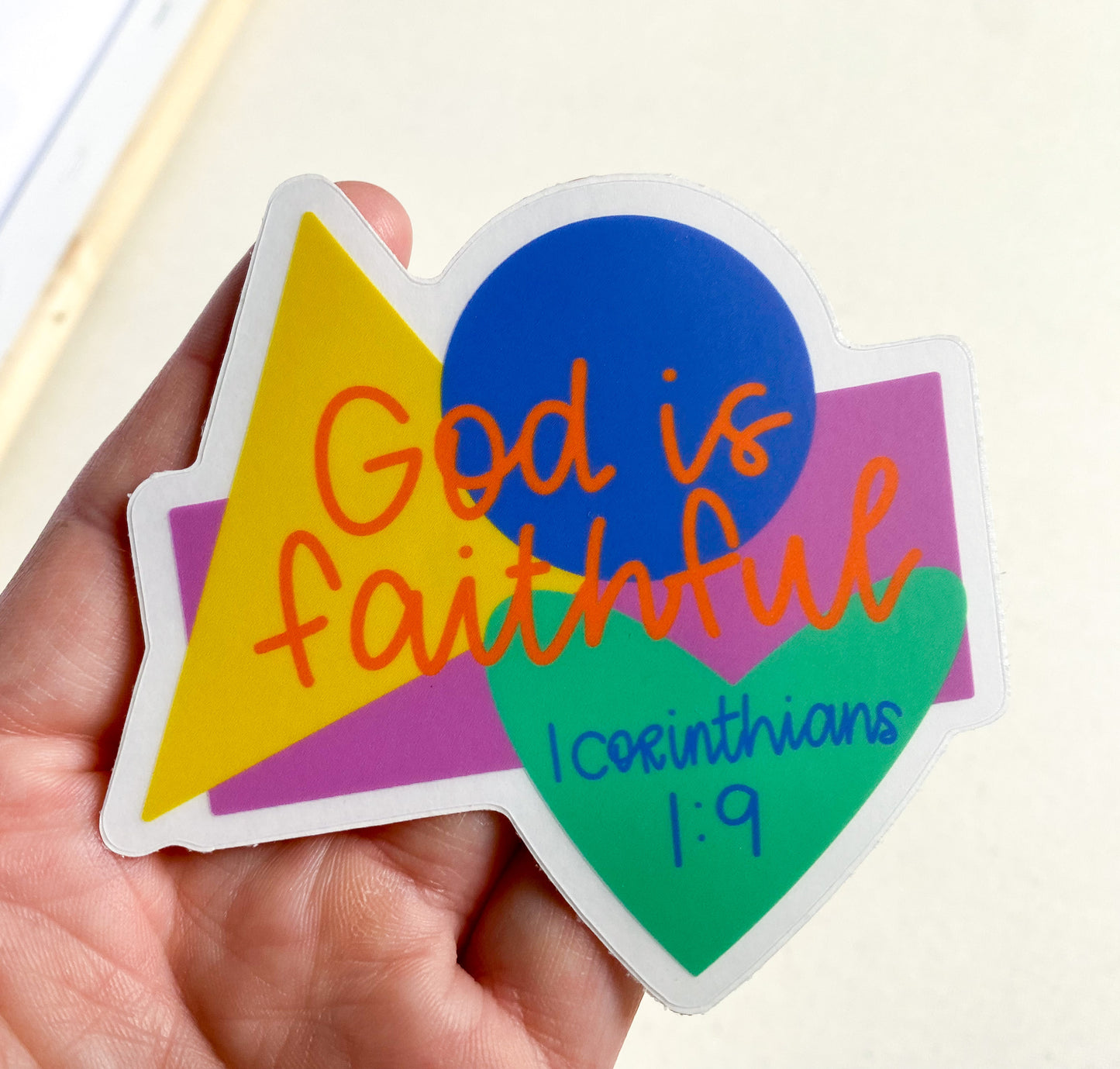 God is faithful (clear) Sticker