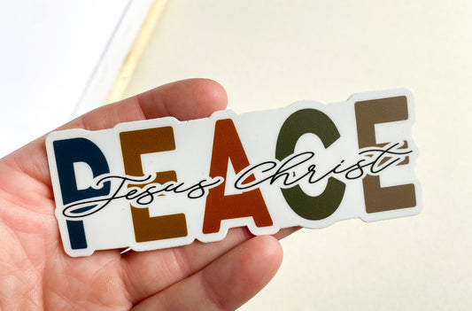 Jesus Christ (is) PEACE (clear) Sticker