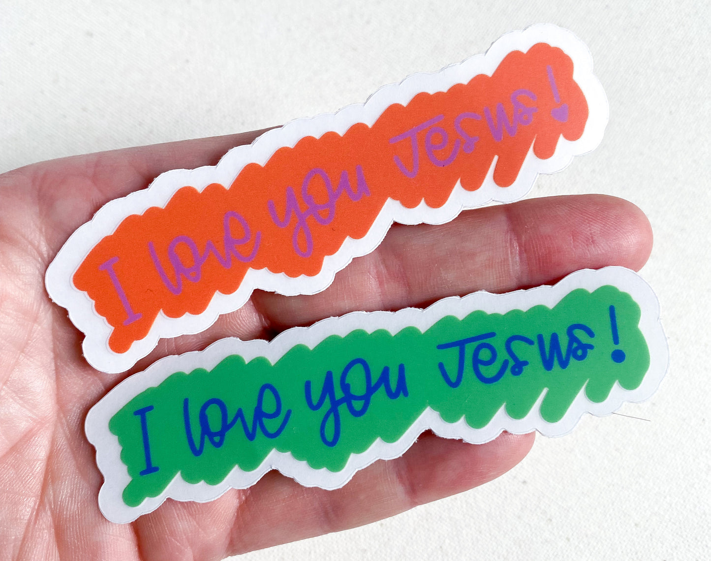 I love you Jesus! (clear) Stickers