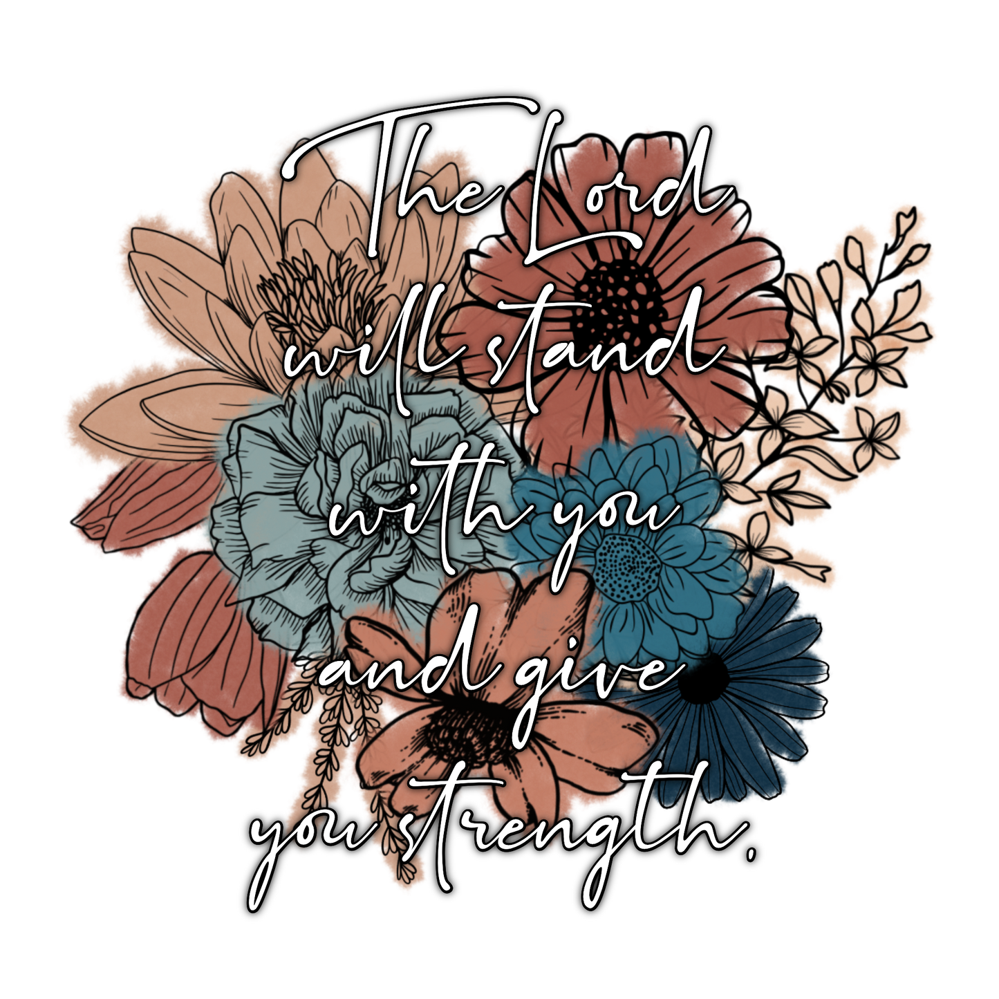 THE Lord will stand with you floral Tumbler