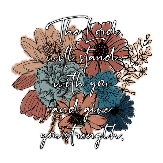 THE Lord will stand with you floral Tumbler
